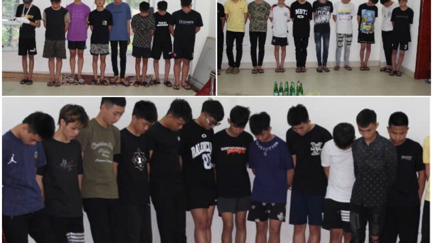 Triệu tập, bắt giữ 28 đối tượng sử dụng hung khí gây thương tích ở Nghệ An